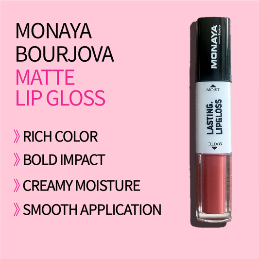 Monaya Velvet Touch Matte & Moist Lip Gloss, 12 Shades, OSL-G005