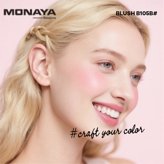 Monaya Radiant Glow Shimmer Blush,6 Radiant Shades,OSL-B002