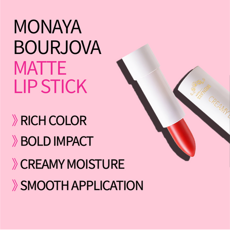 Monaya Velvet Cream Lipstick, Hydrating & Long-lasting,12 Shades,OSL-L011