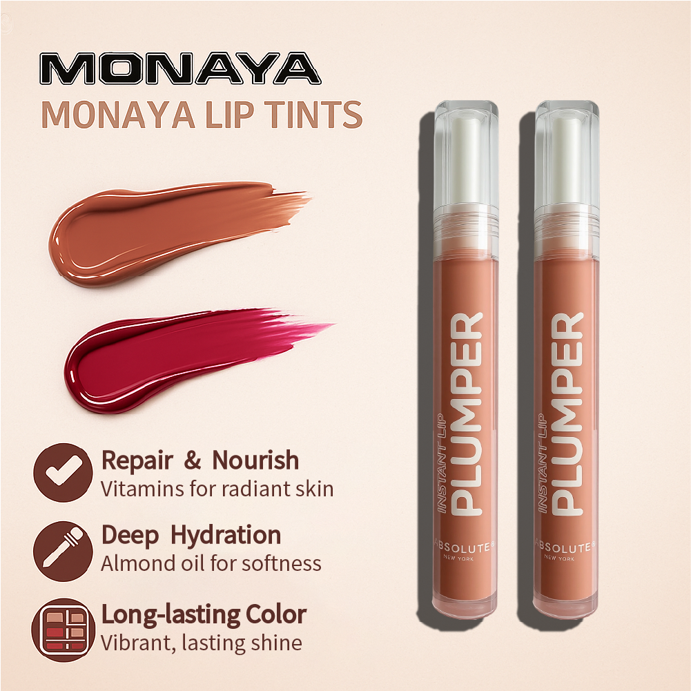 Monaya Instant Lip Plumper Gloss, 6 Shades, Volumizing & Hydrating,OSL-G007, 4.5ml