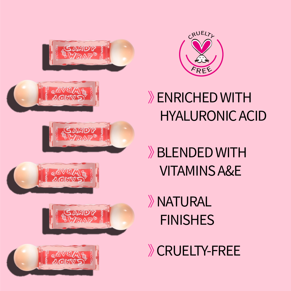 Monaya Candy Wrap Lip Gloss, 12 Shades, High Shine, 4.5ml, OSL-G013