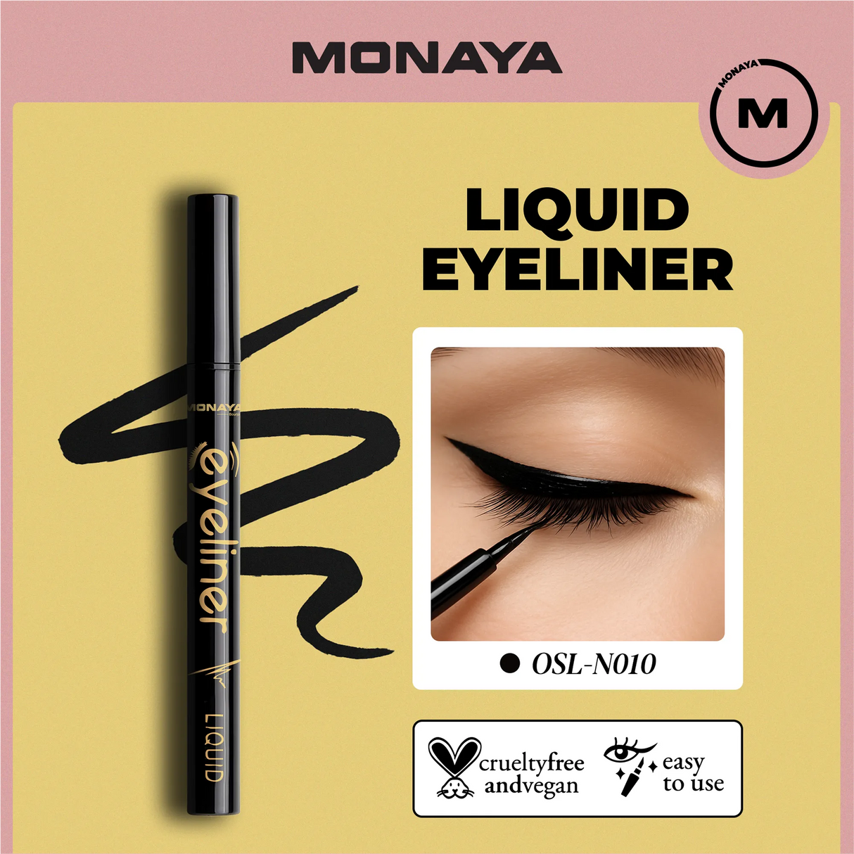 Liquid Eyeliner – Waterproof, Smudge-Proof, Long-Lasting Eyeliner - N010