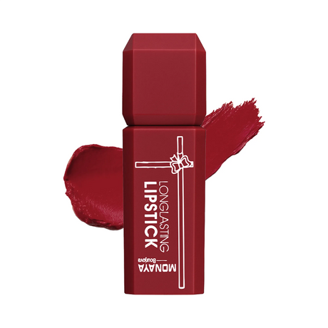 Monaya L015 Longlasting Matte Lipstick, Full Coverage, Lightweight & Moisturizing Formula, Non-Drying Velvet Matte Finish, Vegan & Cruelty-Free