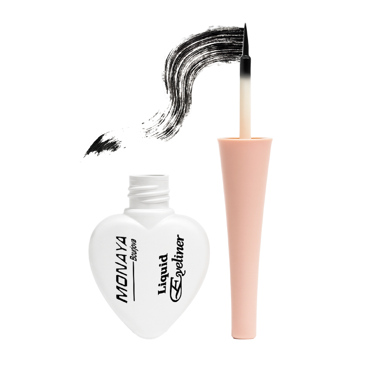 Monaya Precision Liquid Eyeliner, Waterproof & Smudge-Proof, Black, OSL-N007