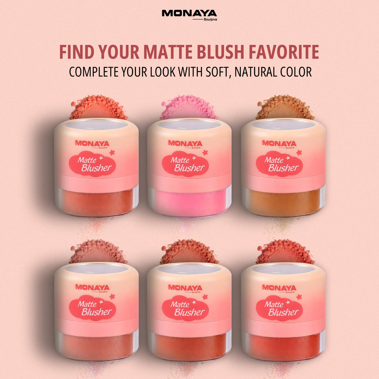 Matte Loose Blusher – Finely Milled Powder Blush, Buildable Natural Color, Lightweight Long-Lasting Finish, Vegan & Cruelty-Free - B006
