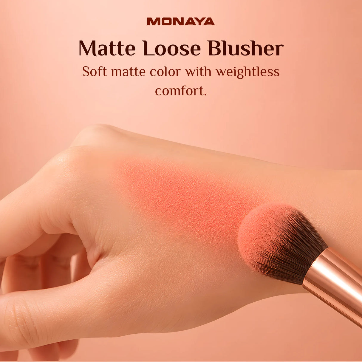 Matte Loose Blusher – Finely Milled Powder Blush, Buildable Natural Color, Lightweight Long-Lasting Finish, Vegan & Cruelty-Free - B006