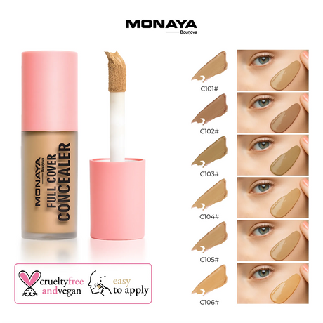 Full Cover Concealer, Moisturizing Formula, Long-Lasting - 6 Shades - C002