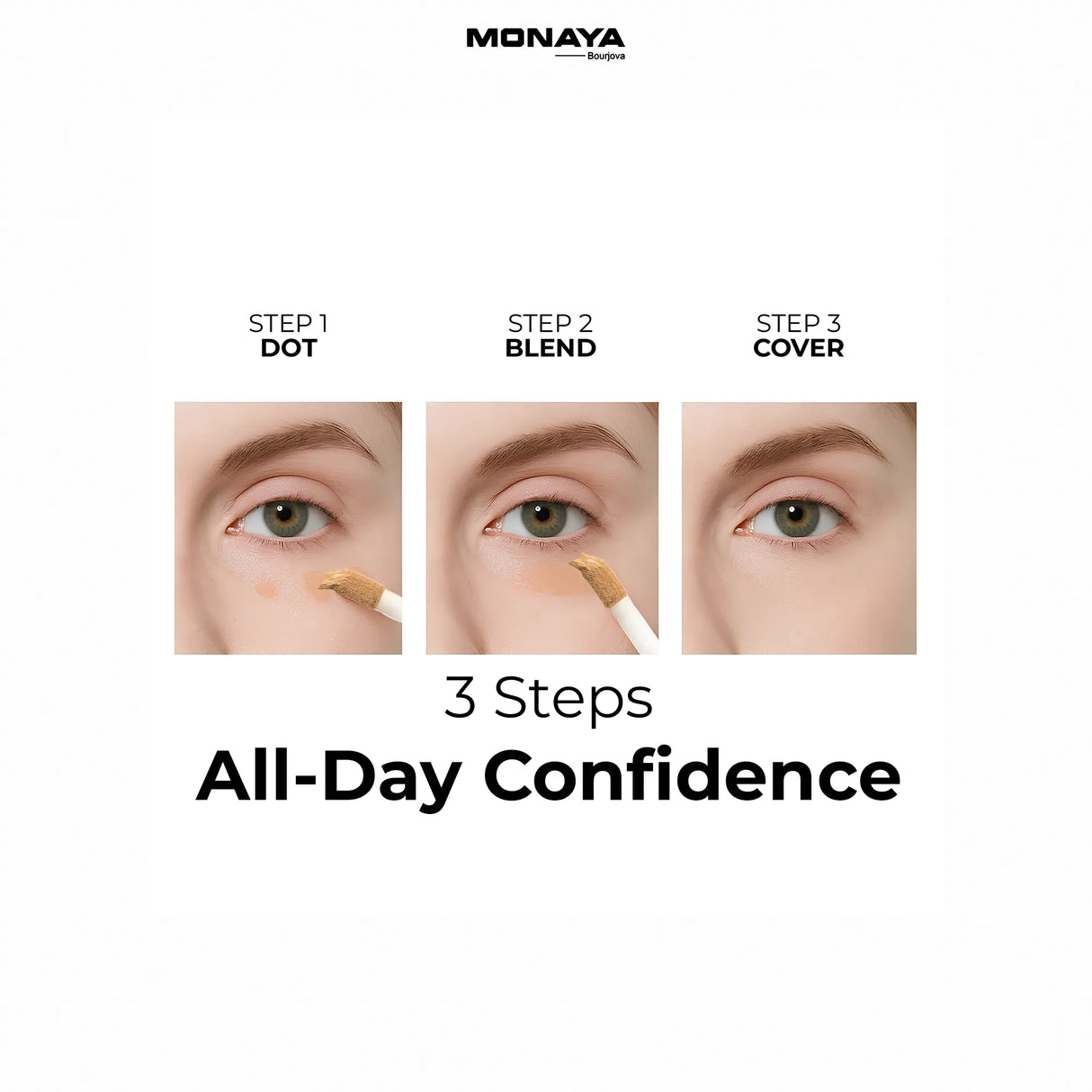 Full Cover Concealer – High Coverage Concealer for Dark Circles & Imperfections, Long-Lasting, Lightweight - C004
