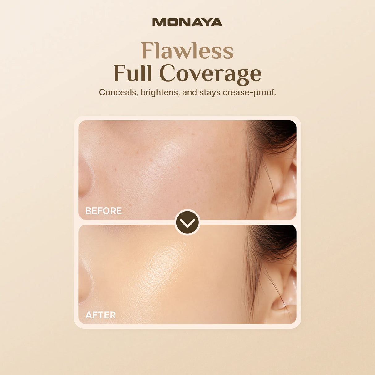 Full Cover Concealer – Long-Wear Matte Finish Liquid Concealer for Dark Circles & Blemishes – Waterproof, Crease-Proof & Vegan Formula - C005