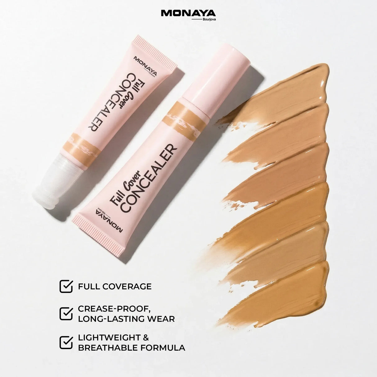 Full Cover Concealer – Waterproof Liquid Concealer for Dark Circles and Blemishes - C006