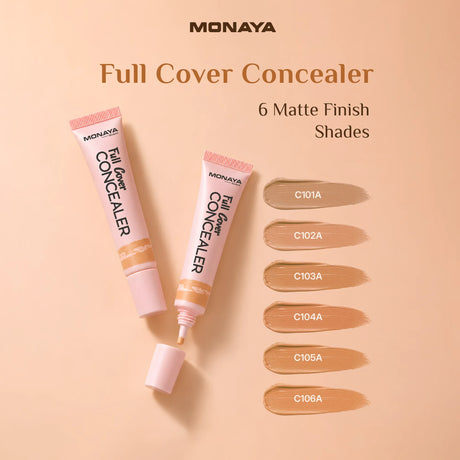 Full Cover Concealer – Waterproof Liquid Concealer for Dark Circles and Blemishes - C006