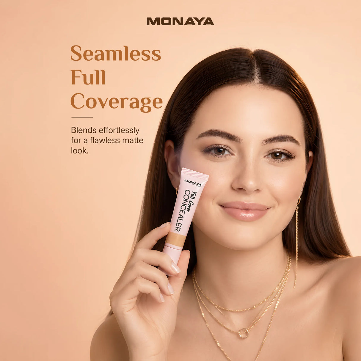 Full Cover Concealer – Waterproof Liquid Concealer for Dark Circles and Blemishes - C006