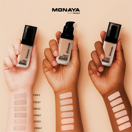 Perfect Matte Foundation, Oil-Free, Long-Lasting - 6 Shades - F001