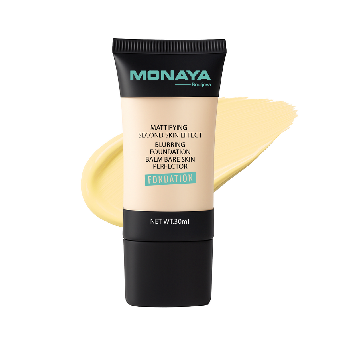 Monaya Bourjova F003 Perfect Matte Liquid Foundation – Full Coverage, Waterproof, Long-Lasting, 6 Shades (30ml) – Affordable Makeup, Oil-Free, Concealer Effect