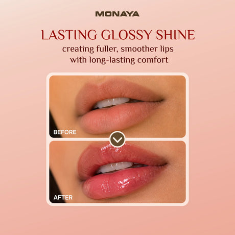Lasting Lip Gloss – 6 Shades High-Shine Non-Sticky Lipgloss | Long-Lasting Hydrating Formula for Smooth Glossy Lips - G030