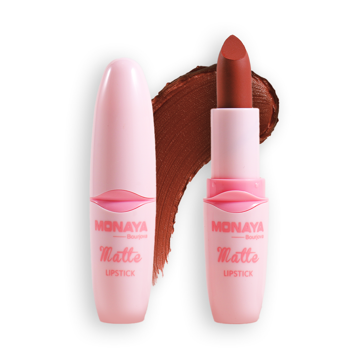 Monaya Bourjova Matte Lipstick, Velvet Finish, 6 Shades, OSL-L006