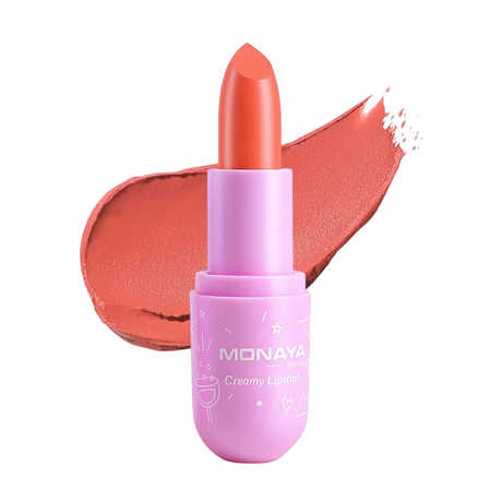 Creamy Lipstick, Mega Last High-Shine, Blendable Creamy Color, 12 Shades - L009