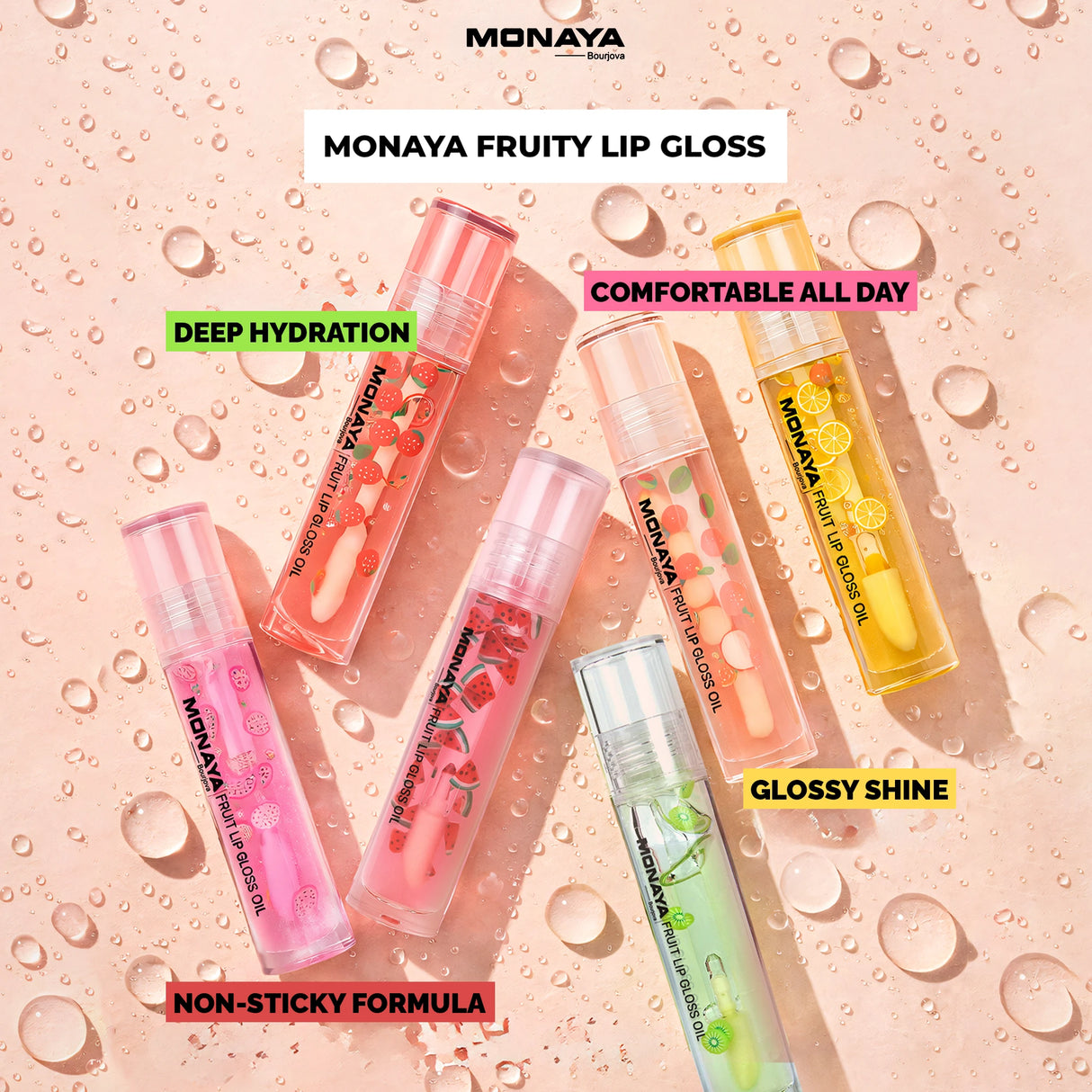Kiwi Fruit Lip Gloss - Natural Glossy Finish, Nourishing Lip Oil – LO002