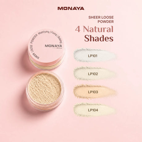 Sheer Loose Powder– Ultra-Lightweight Setting Powder, Natural Soft-Focus Finish, Oil Control, Vegan & Cruelty-Free - LP002