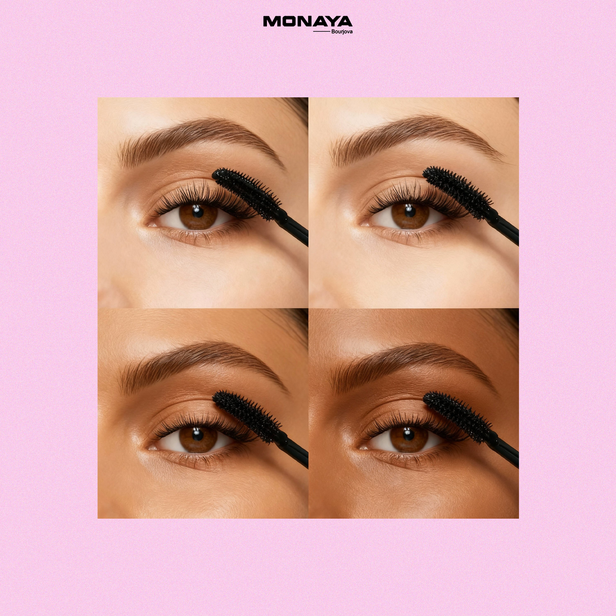 Monaya M003 Big Eyes Extended The Thick Mascara, Long-Lasting Zero-Smudge Lengthening Mascara M201#