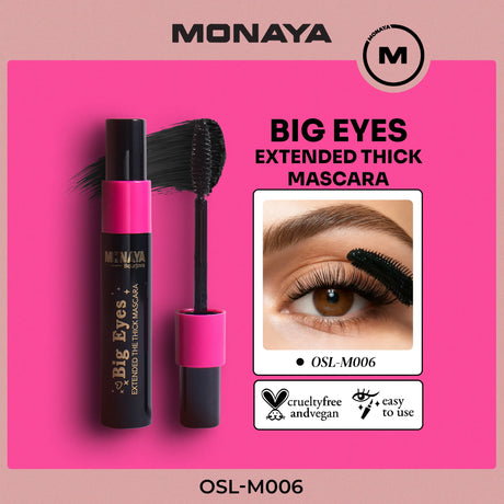 Big Eyes Lengthening Mascara, Zero-Smudge Long Wear, Black - M006