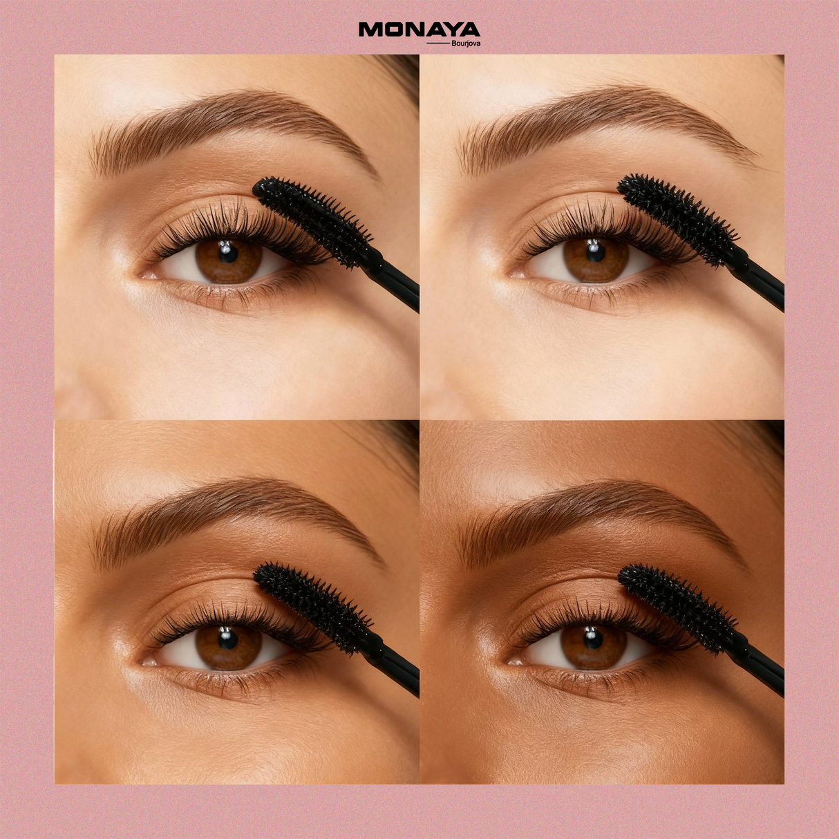 Monaya M012 Big Eyes Extended The Thick Mascara, PROFESSIONAL MAKEUP Volumizing, Lengthening, & Defining-Black