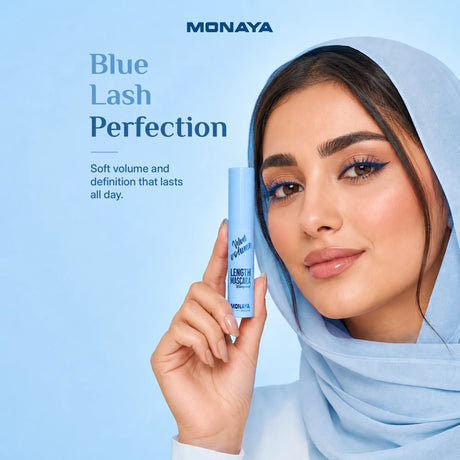 Velvet Mascara – Blue Color, Volumizing & Defining Lashes, Long-Lasting - M016