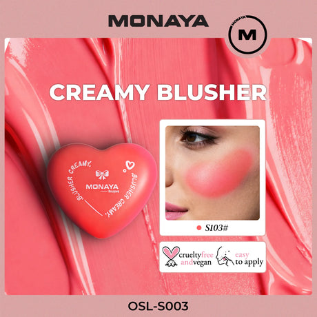 Silky Cream Liquid Blush, Long Lasting and Lightweight - S003