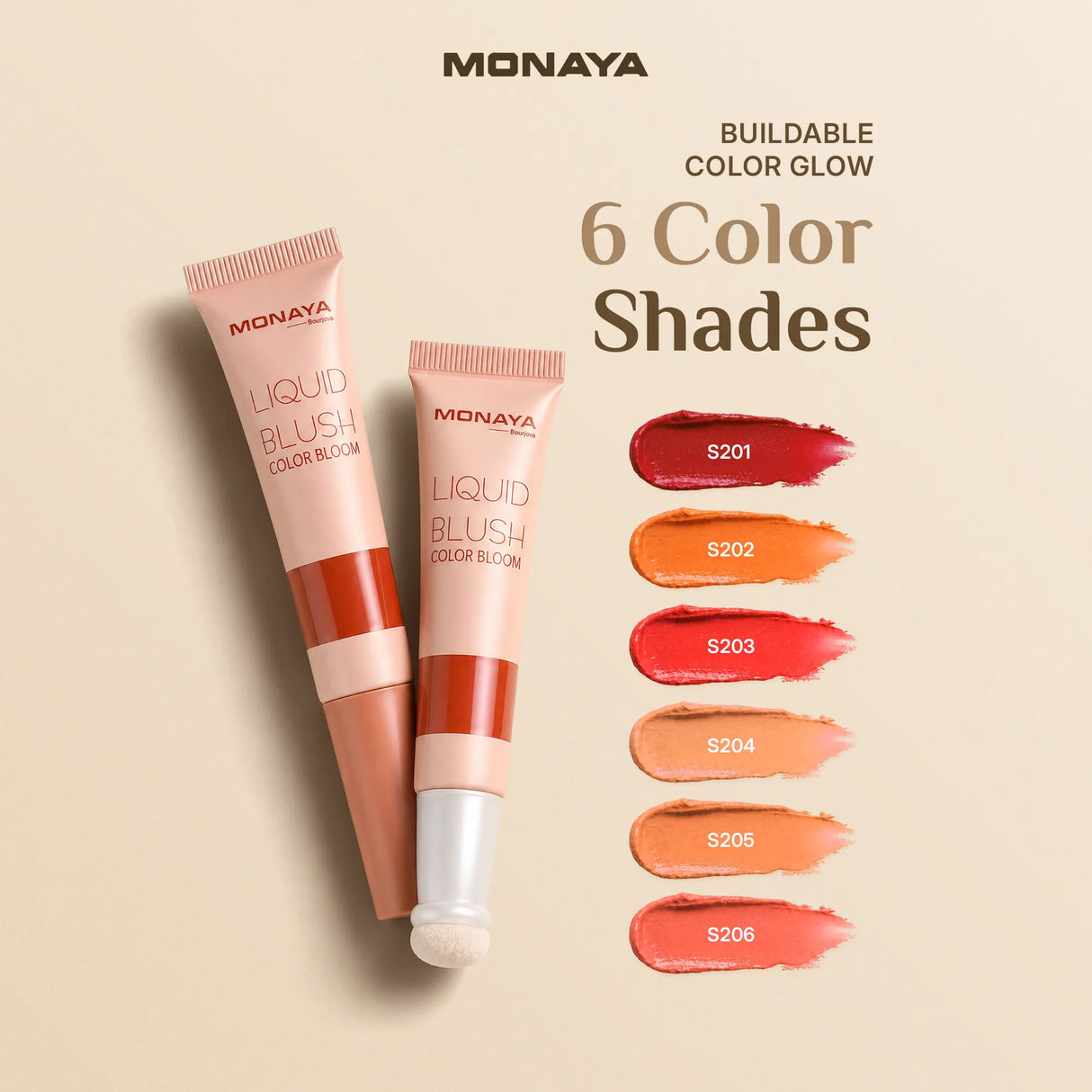 Instant Liquid Blush – Lightweight Liquid Formula with Natural Glow - S008