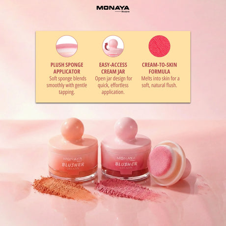 Cream Face Blush – Natural Finish, Lightweight Formula, Long-Lasting Wear - S009