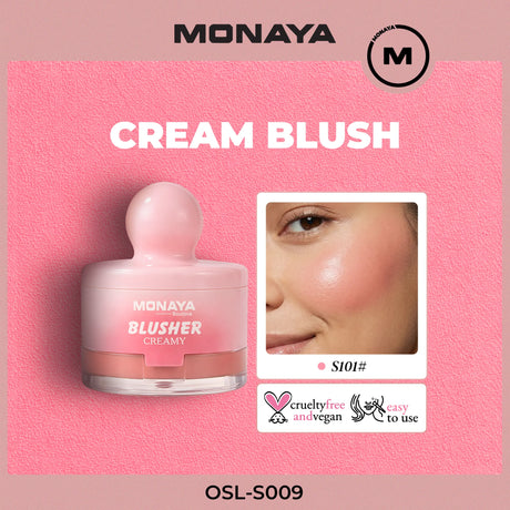 Cream Face Blush – Natural Finish, Lightweight Formula, Long-Lasting Wear - S009