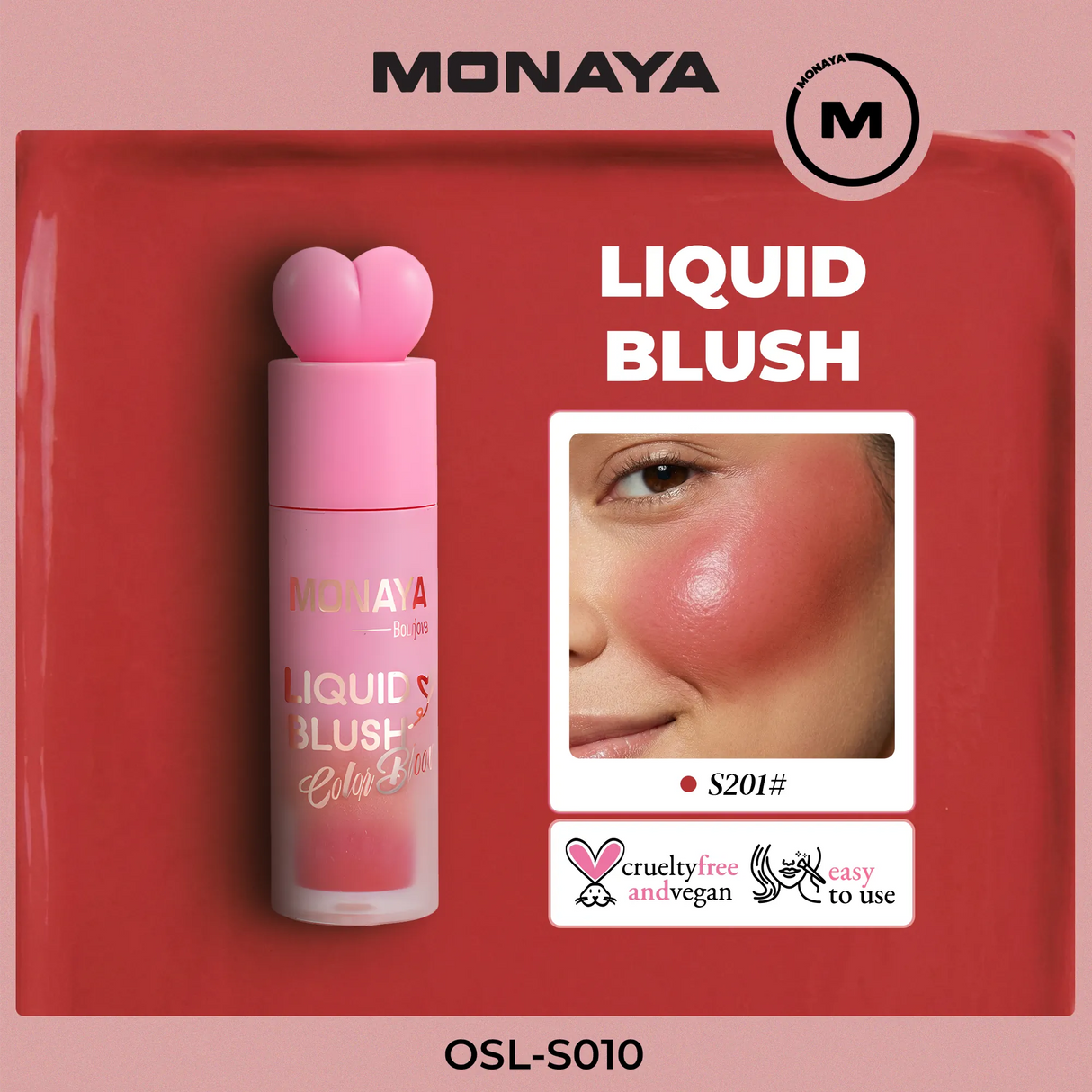 2-in-1 Liquid Blush Color Bloom for Lip & Cheek – Gel-Cream Formula , Long-Lasting Soft Flush - S010