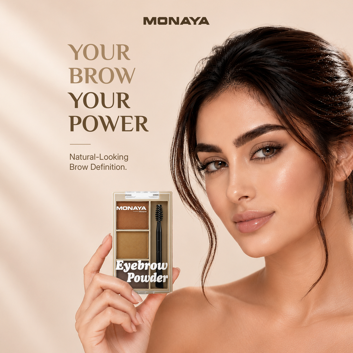Eyebrow Powder – Long-Lasting Brow Filler, Natural Matte Finish, Smudge-Resistant, Vegan & Cruelty-Free - W003