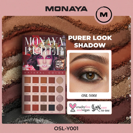 Pure Color Eyeshadow Palette, Highly Pigmented & Long-Lasting - 20 Shades - Y001