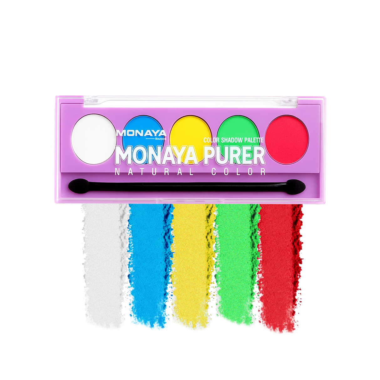 Monaya Y016 Purer Palette Shadow, Long-Lasting Blendable Natural Colors, Make Up Eye Shadows Cosmetics Gift Kit - 5 color