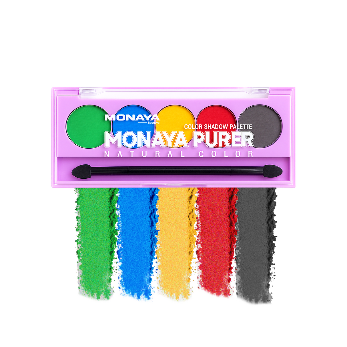 Monaya Y017 Purer Palette Shadow, Long-Lasting Blendable Natural Colors, Make Up Eye Shadows Cosmetics Gift Kit - 5 color