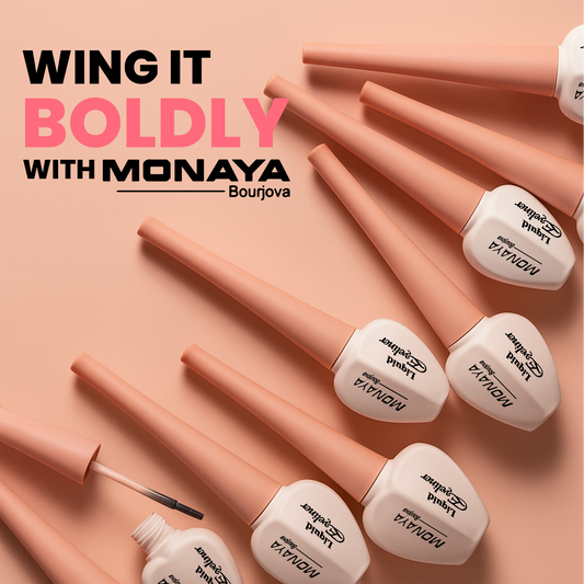 Monaya Precision Liquid Eyeliner, Waterproof & Smudge-Proof, Black, OSL-N007