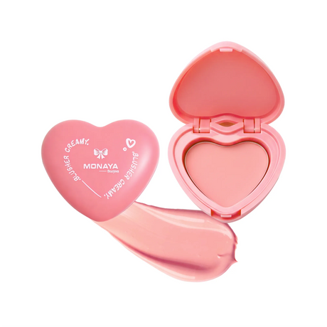 Monaya S003 Silky Cream Liquid Blush, Leaving a Matte Dewy Makeup Look, Easy to Apply and Create a Natural Flush, Long Lasting and Lightweight Cheek Blush Face Makeup