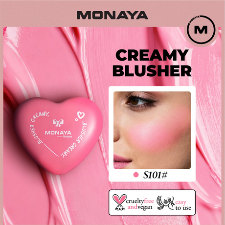 Silky Cream Liquid Blush, Long Lasting and Lightweight - S003