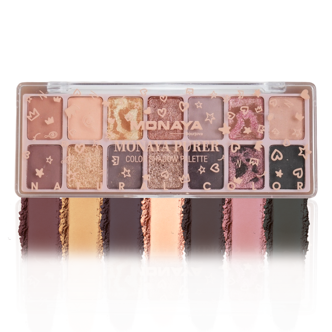 Monaya Bourjova Color Luxe Eyeshadow Set, 14 Shades, OSL-Y015