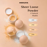 Sheer Loose Powder  – Ultra-Fine Lightweight Setting Powder, Natural Soft-Matte Finish, Oil Control, Vegan & Cruelty-Free - LP003