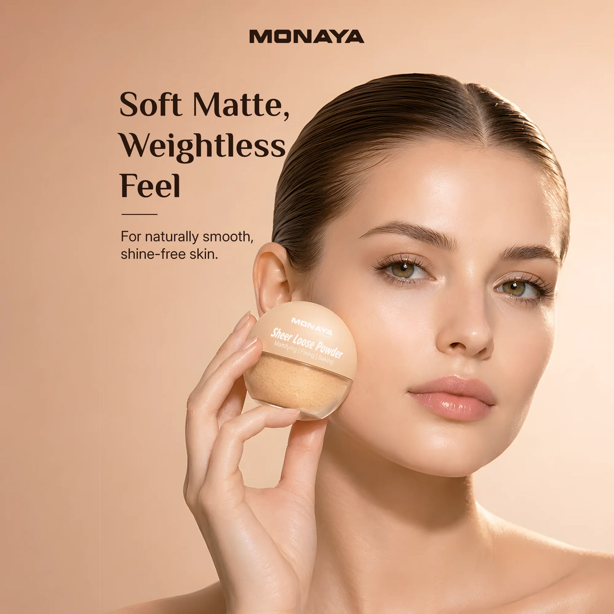 Sheer Loose Powder  – Ultra-Fine Lightweight Setting Powder, Natural Soft-Matte Finish, Oil Control, Vegan & Cruelty-Free - LP003