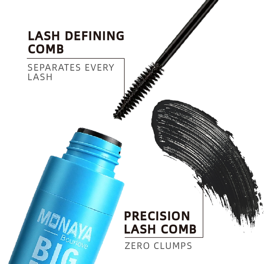 Monaya Bourjova Big Eyes Mascara, Volumizing & Lengthening, M009-Black