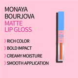 Monaya Velvet Touch Matte Lip Gloss, 12 Shades, OSL-G010
