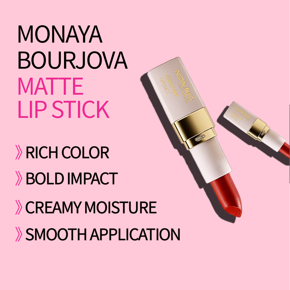 Monaya Creamy Matte Lipstick, High Coverage, 12Shades, OSL-L010