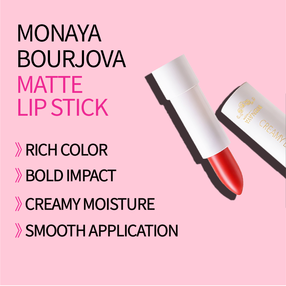 Monaya Velvet Cream Lipstick, Hydrating & Long-lasting,12 Shades,OSL-L011