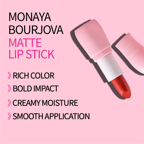 Monaya Bourjova Matte Lipstick, 12 Shades, OSL-L013
