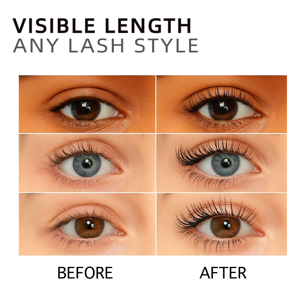 Monaya Big Eyes Lengthening Mascara, Zero-Smudge Long Wear, Black, OSL-M006