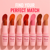 Monaya Bourjova Matte Lipstick, Velvet Finish, 6 Shades, OSL-L006
