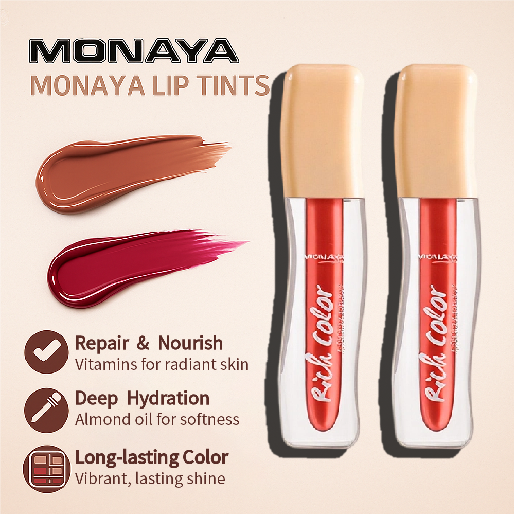 Monaya Candy Wrap Rich Color Lip Gloss, 12 Shades, OSL-G009